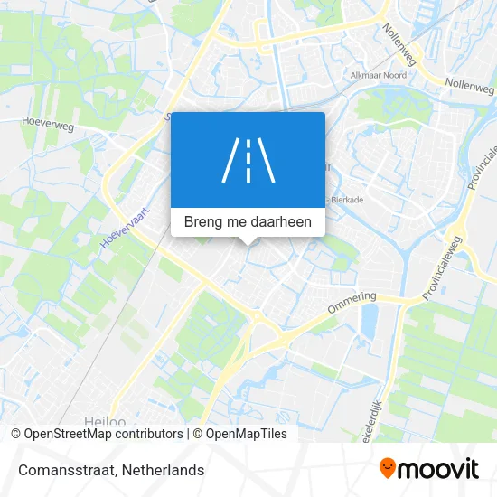 Comansstraat kaart