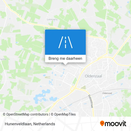 Hunenveldlaan kaart