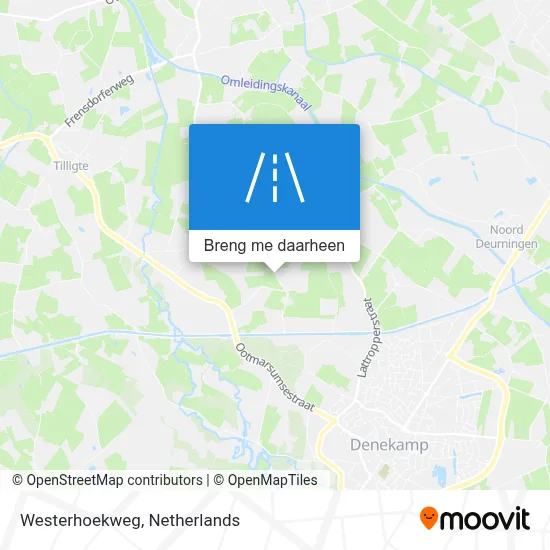Westerhoekweg kaart