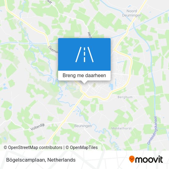 Bögelscamplaan kaart