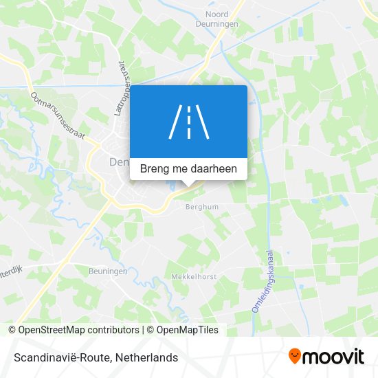 Scandinavië-Route kaart