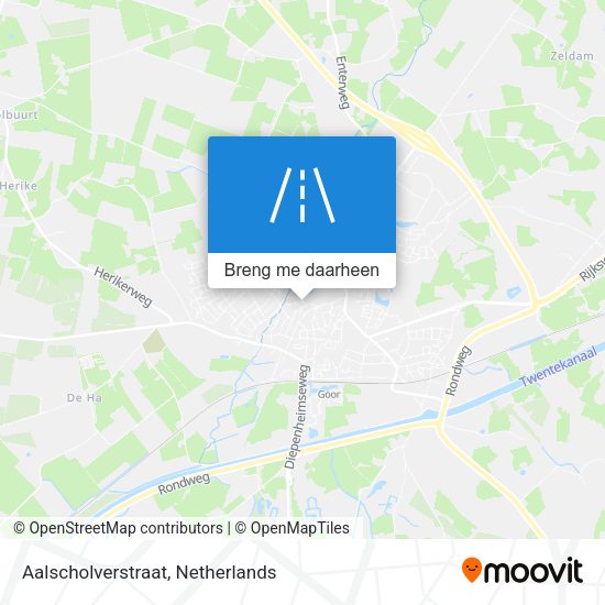 Aalscholverstraat kaart