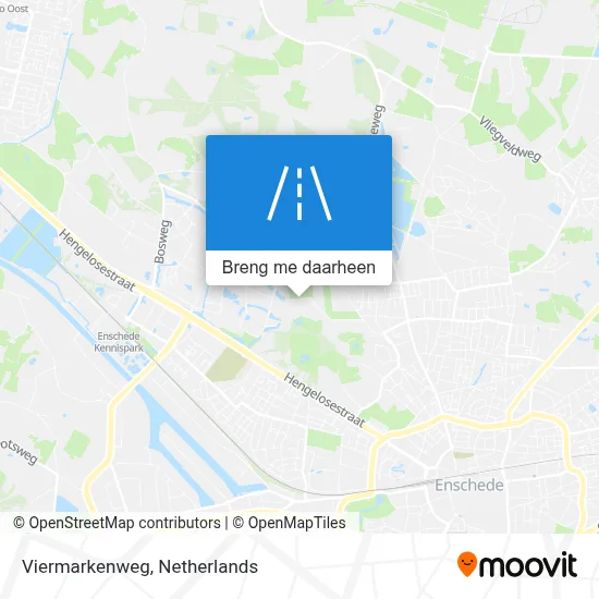 Viermarkenweg kaart