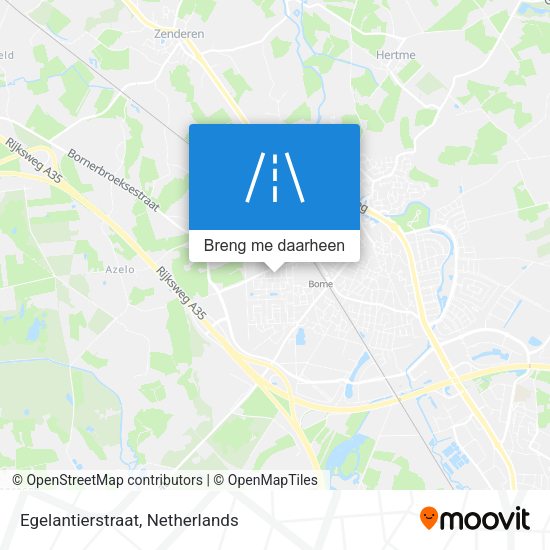 Egelantierstraat kaart