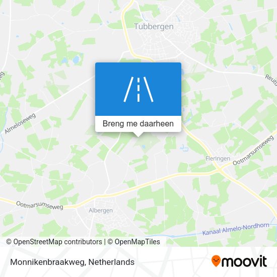 Monnikenbraakweg kaart