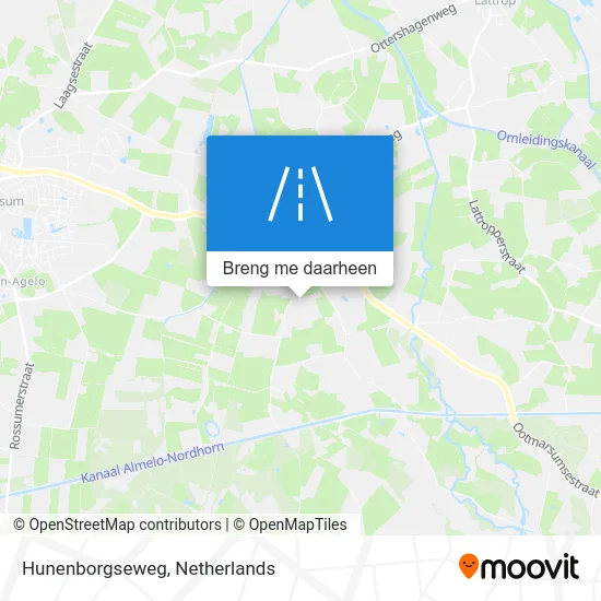 Hunenborgseweg kaart