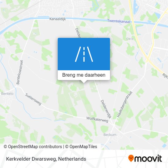 Kerkvelder Dwarsweg kaart
