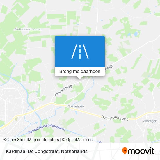 Kardinaal De Jongstraat kaart