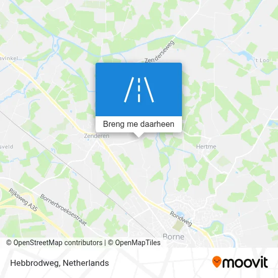 Hebbrodweg kaart
