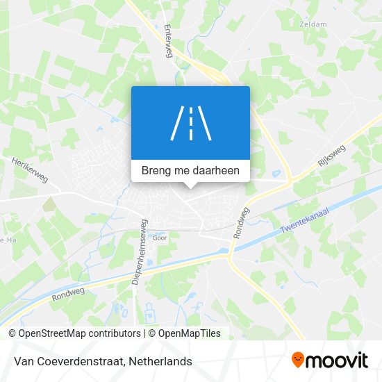 Van Coeverdenstraat kaart