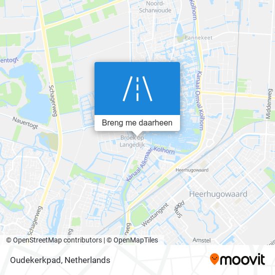 Oudekerkpad kaart