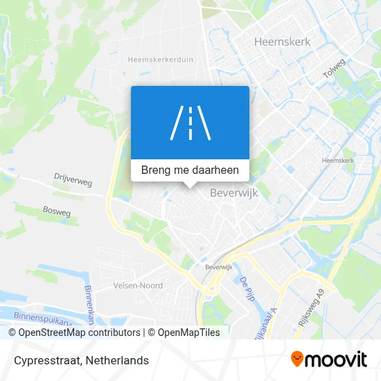 Cypresstraat kaart