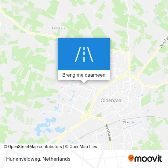 Hunenveldweg kaart