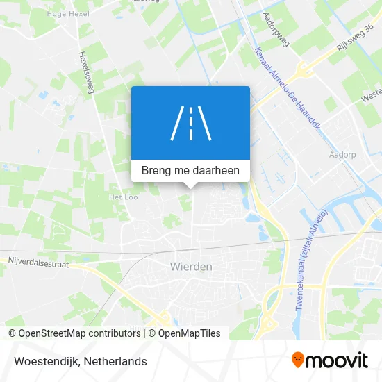 Woestendijk kaart