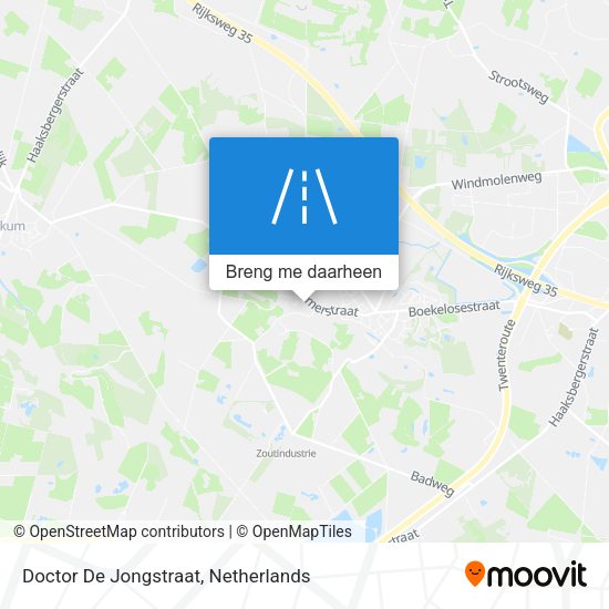 Doctor De Jongstraat kaart
