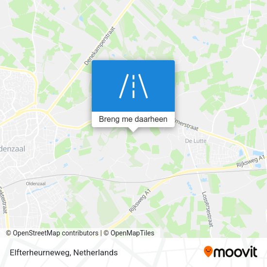 Elfterheurneweg kaart