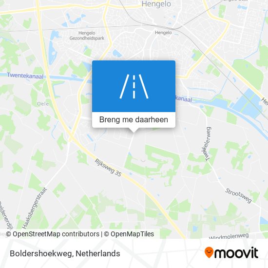 Boldershoekweg kaart