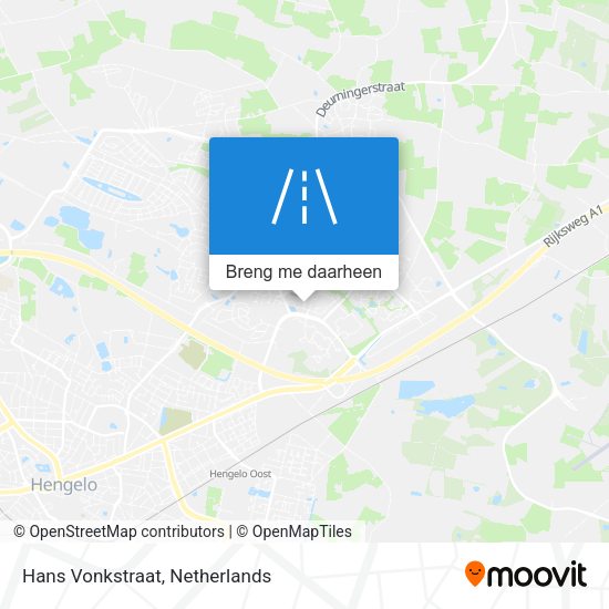 Hans Vonkstraat kaart