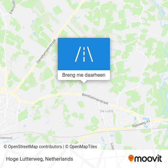 Hoge Lutterweg kaart
