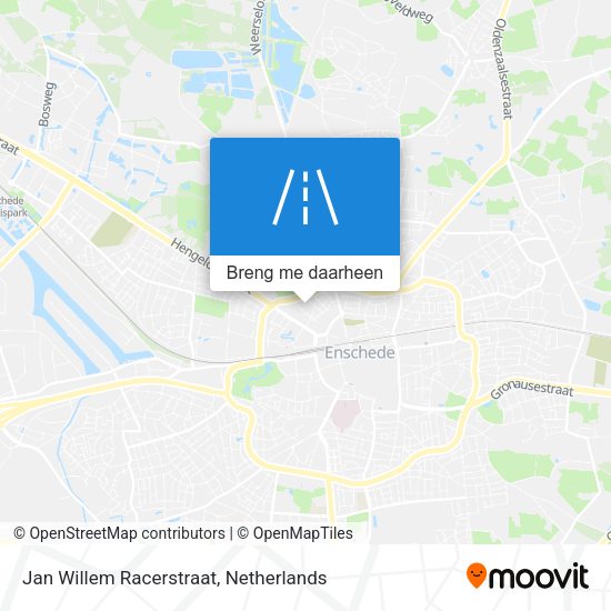 Jan Willem Racerstraat kaart