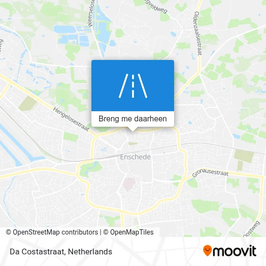 Da Costastraat kaart
