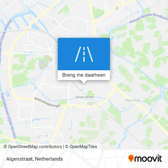 Algenstraat kaart