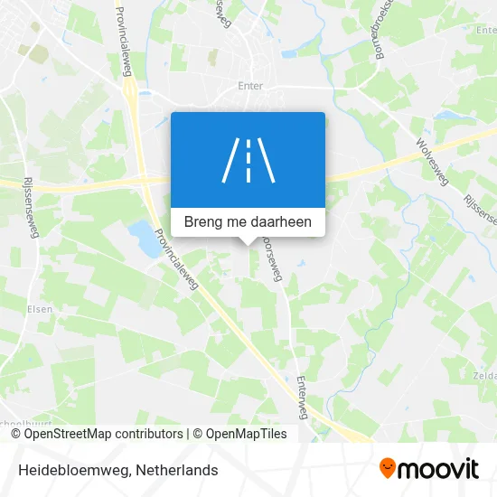Heidebloemweg kaart