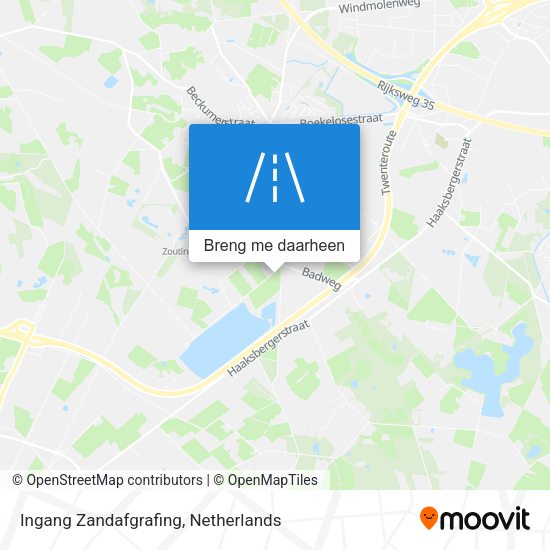 Ingang Zandafgrafing kaart