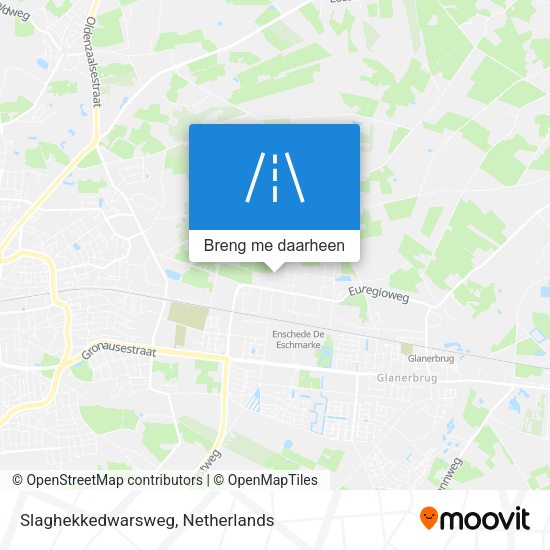 Slaghekkedwarsweg kaart