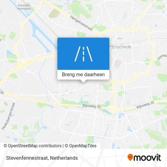 Stevenfennestraat kaart