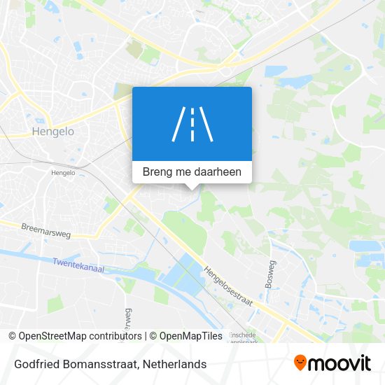 Godfried Bomansstraat kaart