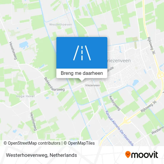 Westerhoevenweg kaart