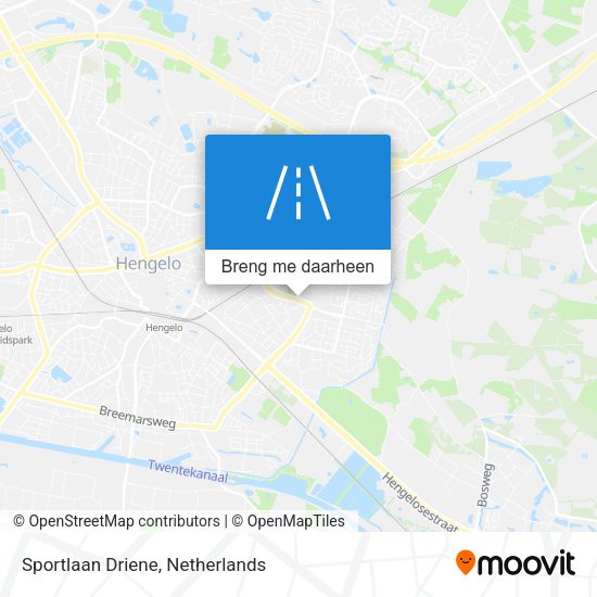 Sportlaan Driene kaart