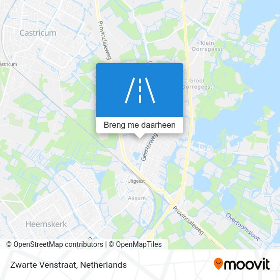 Zwarte Venstraat kaart