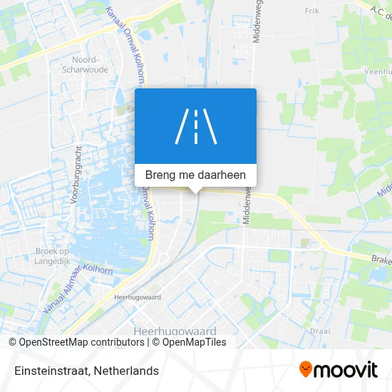 Einsteinstraat kaart