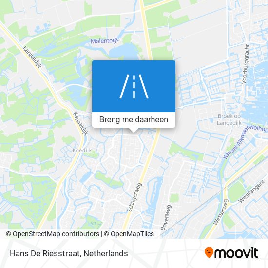 Hans De Riesstraat kaart