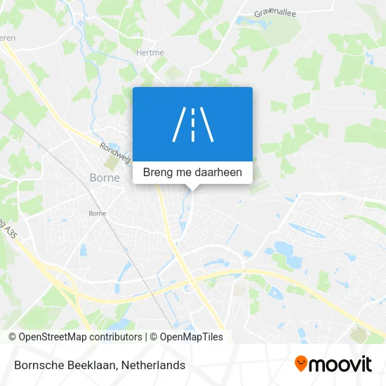 Bornsche Beeklaan kaart