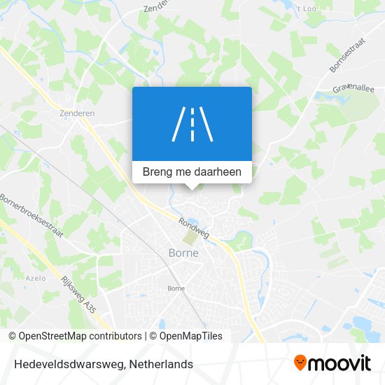 Hedeveldsdwarsweg kaart