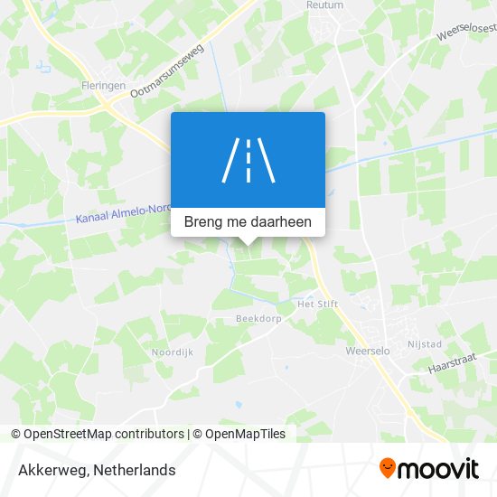 Akkerweg kaart