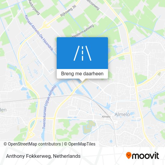 Anthony Fokkerweg kaart