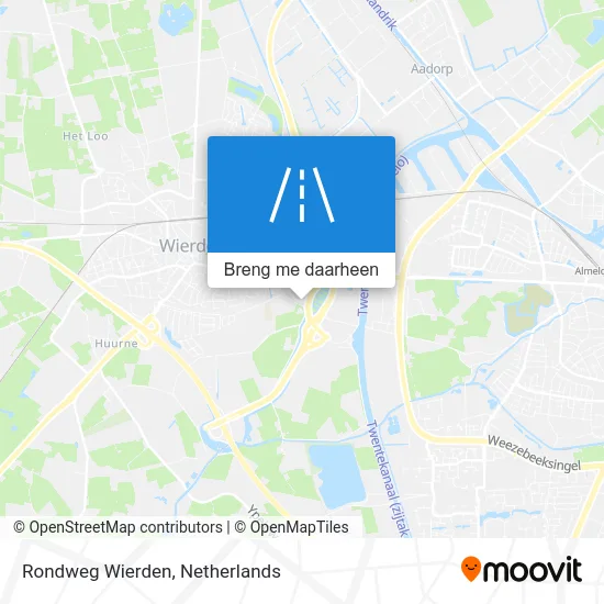 Rondweg Wierden kaart