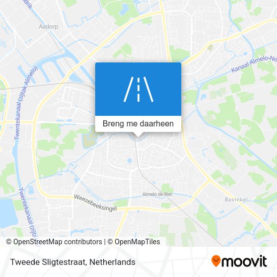 Tweede Sligtestraat kaart