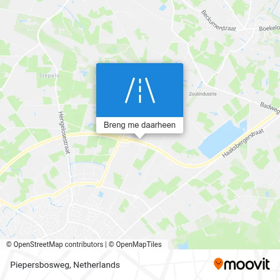 Piepersbosweg kaart