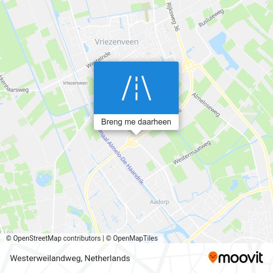 Westerweilandweg kaart
