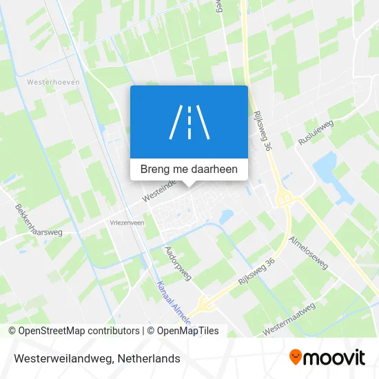Westerweilandweg kaart