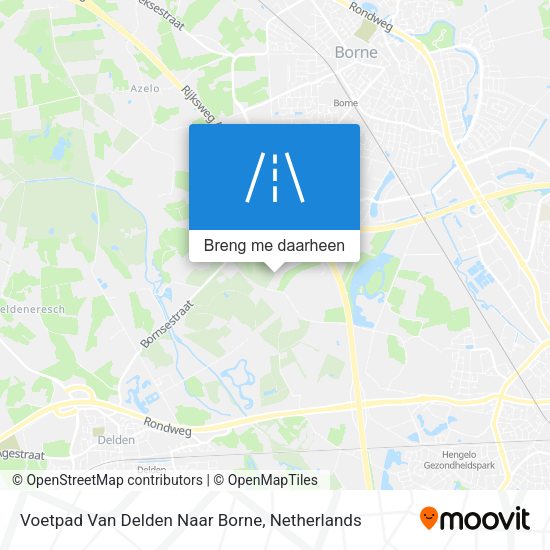 Voetpad Van Delden Naar Borne kaart