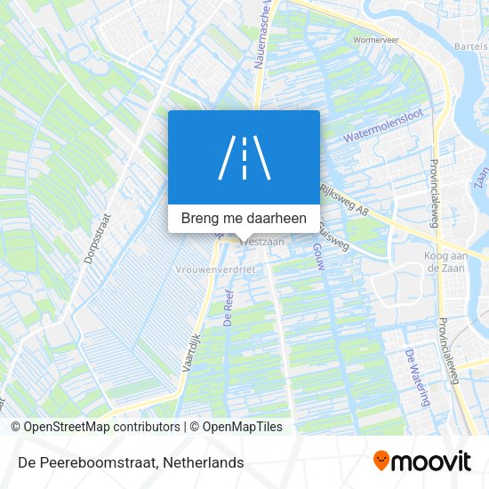 De Peereboomstraat kaart