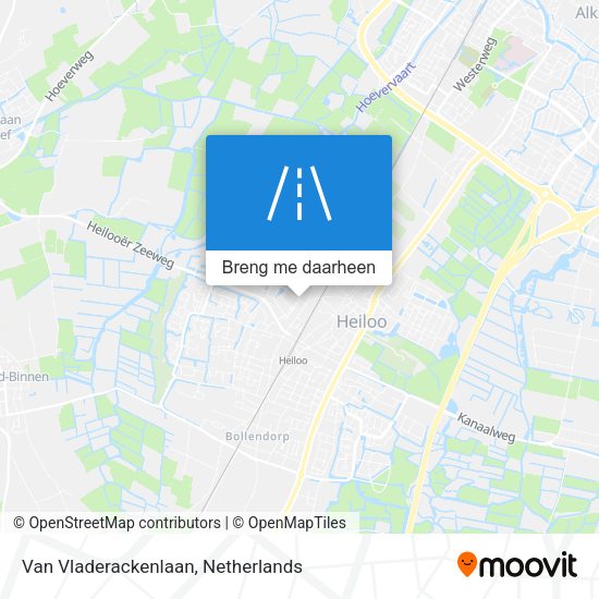 Van Vladerackenlaan kaart
