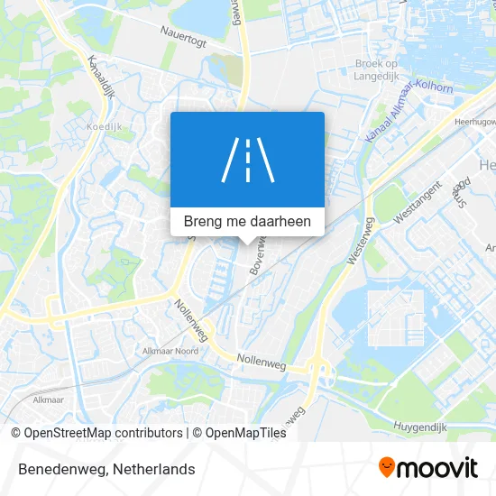 Benedenweg kaart