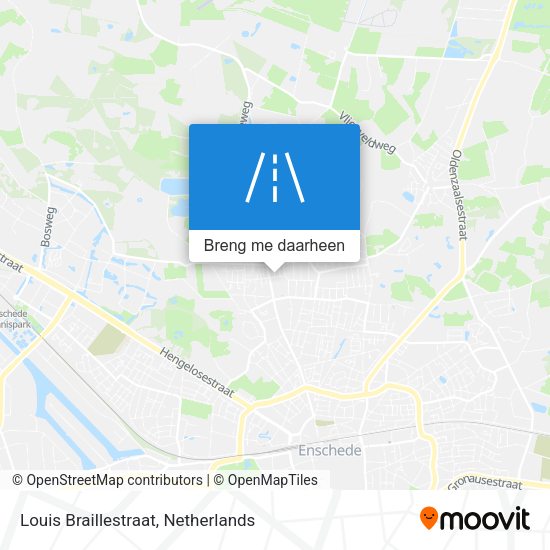Louis Braillestraat kaart